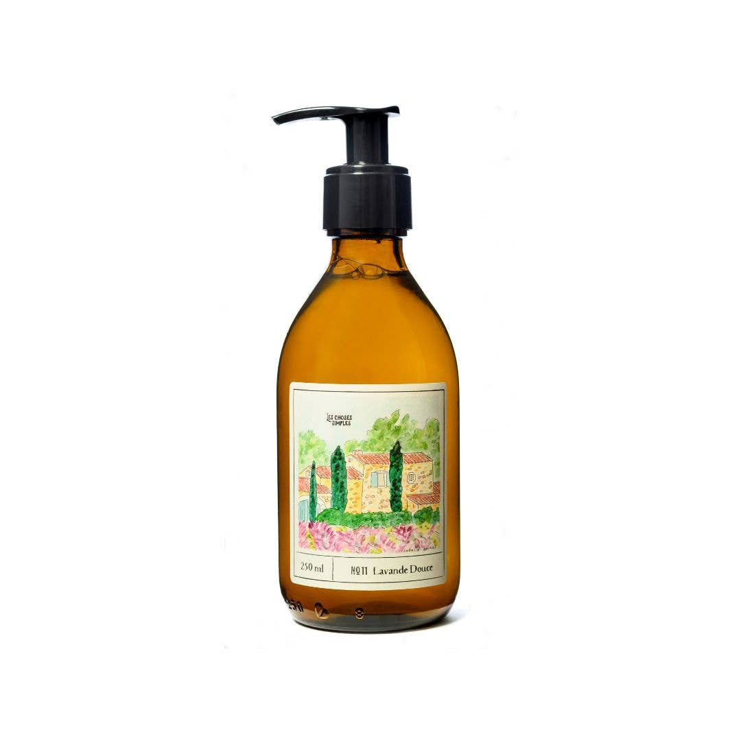 Les Choses Simples Roku un ķermeņa ziepes "Lavandu lauki" (250 ml, stikls)