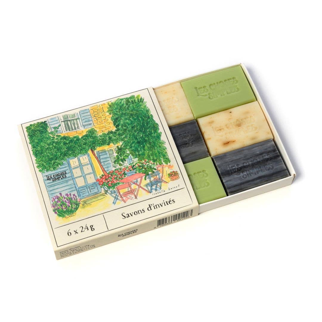 Les Choses Simples Gift Box with 6 Guest Soaps